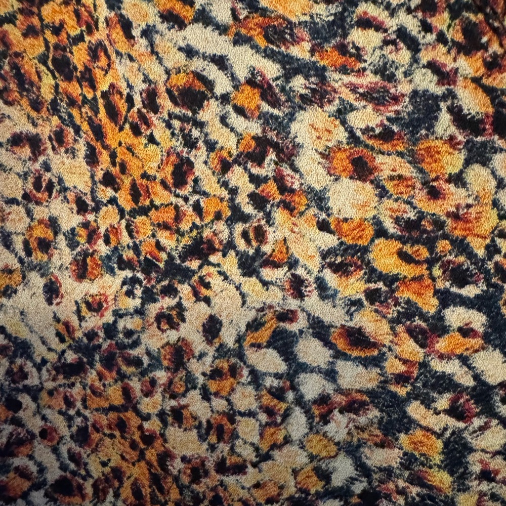 Liz Claiborne Women's Blouse in Orange, Blue, and Cream - Picture 3 of 6